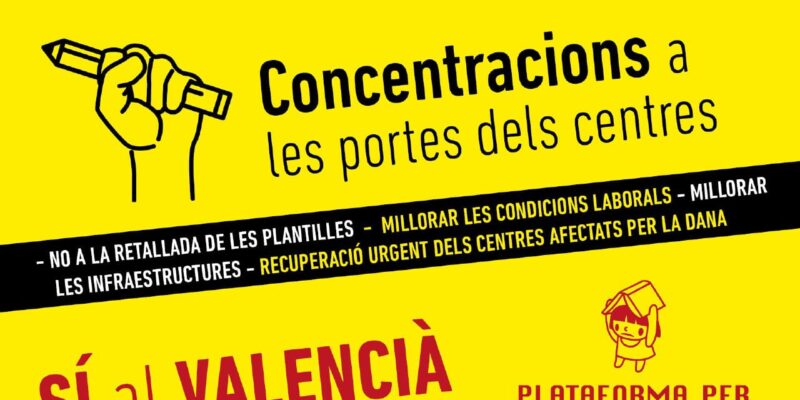 Tornen les concentracions per la llengua cada dijous als centres educatius